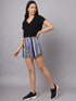 OWO The Label Women Shorts, Half Pant For Women Stripe Print, Best Quality Shorts (OTLWS02)